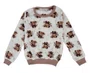 Pijama Fleece Feminino Infantil 2-8 5813 Doce Luar Creme e Marrom