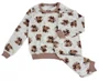 Pijama Fleece Feminino Juvenil 10-16 5813A Doce Luar Creme e Marrom