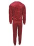 Pijama Longo Fleece Bordado Feminino Juvenil 5809 Kanto Dos Sonhos Bordo