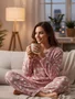 Pijama Plush Feminino Adulto 5815 Kanto Dos Sonhos Rosa e Branco