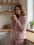 Pijama Plush Feminino Adulto 5815 Kanto Dos Sonhos Rosa e Branco