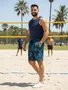 Short Volley De Tactel Masculino Folhas 560685 Mormaii Marinho e Verde