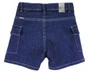 Shorts Jeans Cargo Feminino Infantil 4/8 6055 Maliinha Jeans Escuro