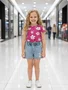 Shorts Jeans Feminino Infanti 4/8 6054 Maliinha Jeans Claro