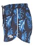 Shorts Tactel Feminino Estampa Folhagem 332051 Vanton Preto e Azul