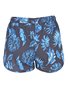 Shorts Tactel Feminino Estampa Folhagem 332051 Vanton Preto e Azul