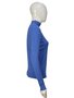 Suéter Feminino Gola Alta Modal trabalhado 2452 Dunialin Azul Claro