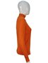 Suéter Feminino Gola Alta Modal trabalhado 2452 Dunialin Laranja