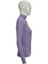 Suéter Feminino Gola Alta Modal trabalhado 2452 Dunialin Lilás