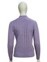 Suéter Feminino Gola Alta Modal trabalhado 2452 Dunialin Lilás