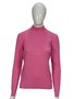 Suéter Feminino Gola Alta Modal trabalhado 2452 Dunialin Rosa