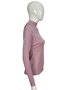 Suéter Feminino Gola Média Trabalhado  S00825 Dunialin Lilás