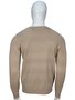 Suéter Masculino Gola Redonda Modal Trabalhado S03225 Dunialin Bege