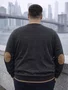 Sueter Masculino Plus Size Com Gola Redonda MS-100 Nautica Mescla Escuro
