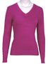 Sueter Tricô Feminino Adulto Detalhe Punho Com Botões 2453 Dunialin Orquidea