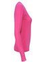 Suéter Tricô Feminino Detalhe Punho Com Botões 2453 Dunialin Pink