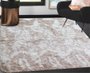 Tapete De Pelo 100% Poliéster 1,30m X 2,00m Texfine Têxtil  Bege Mesclado