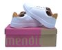 Tênis Feminino Adulto em Napa MDI71 Mendii Branco e Camel