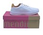 Tênis Feminino Adulto em Napa MDI71 Mendii Branco e Camel