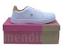 Tênis Feminino Adulto em Napa MDI71 Mendii Branco e Camel