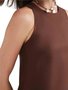 Vestido Básico Em Viscose Feminino Adulto HAF6 Hering Chocolate