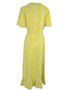 Vestido Envelope Midi Manga Curta V566T Vila Flor Verde