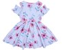 Vestido Feminino Infantil 1-3 Curto Estampa Floral/Listras  1000073777 Carinhoso Azul