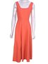 Vestido Midi Em Viscolinho Feminino Adulto 1.703424 Lecimar Coral
