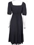 Vestido Midi Em Viscose Feminino Adulto 1.703381 Lecimar Preto