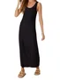 Vestido Midi Feminino Amplo Em Viscose 1000129581 Malwee Preto e Branco