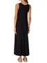 Vestido Midi Feminino Amplo Em Viscose 1000129581 Malwee Preto e Branco