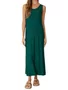 Vestido Midi Feminino Amplo Em Viscose 1000129581 Malwee Verde e Branco