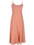 Vestido Midi Feminino Com Alças Regulaveis Haff Hering Salmão